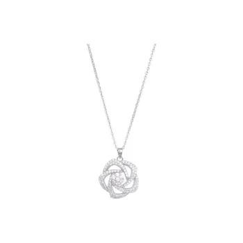 ZURY S925 Silver Necklace Collarbone Chain Women's Silver Elegant Design Refined Detail Luxury Fashion Trend Individual
