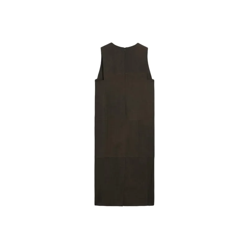 Massimo Dutti Sleeveless Dress Women's Brown-1