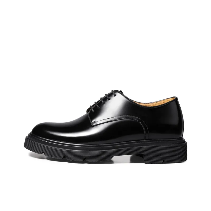 THOM WILLS Cleanfit Shiny Derby Shoes Casual Shoes Unisex Black-0