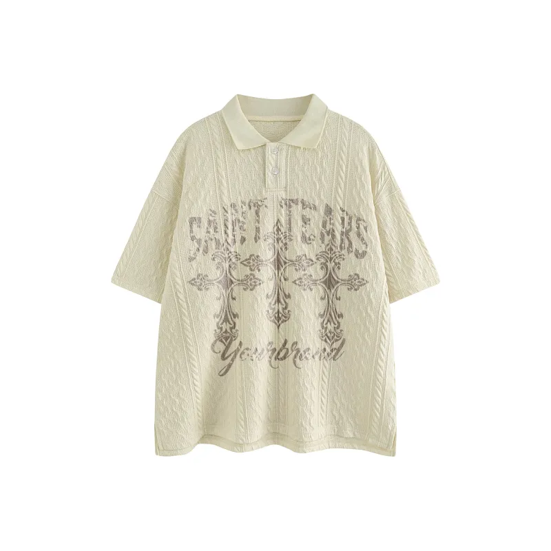 BEAR UNION Polo Shirt Unisex Ecru-1