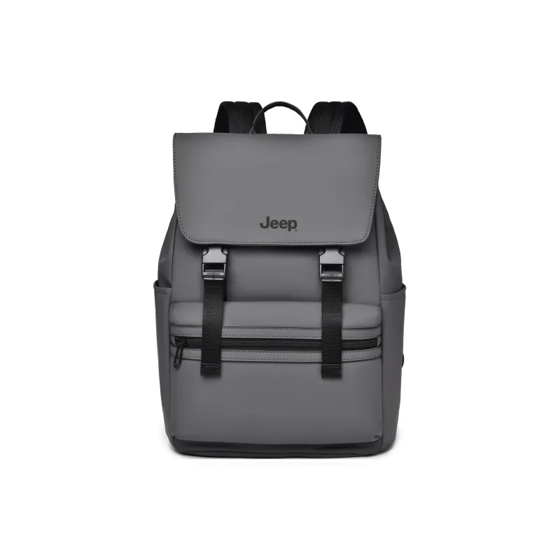 Jeep Membrana Dermalis Commute Students Laptop Bag Backpack, Regular Unisex Black/Gray/Green-5