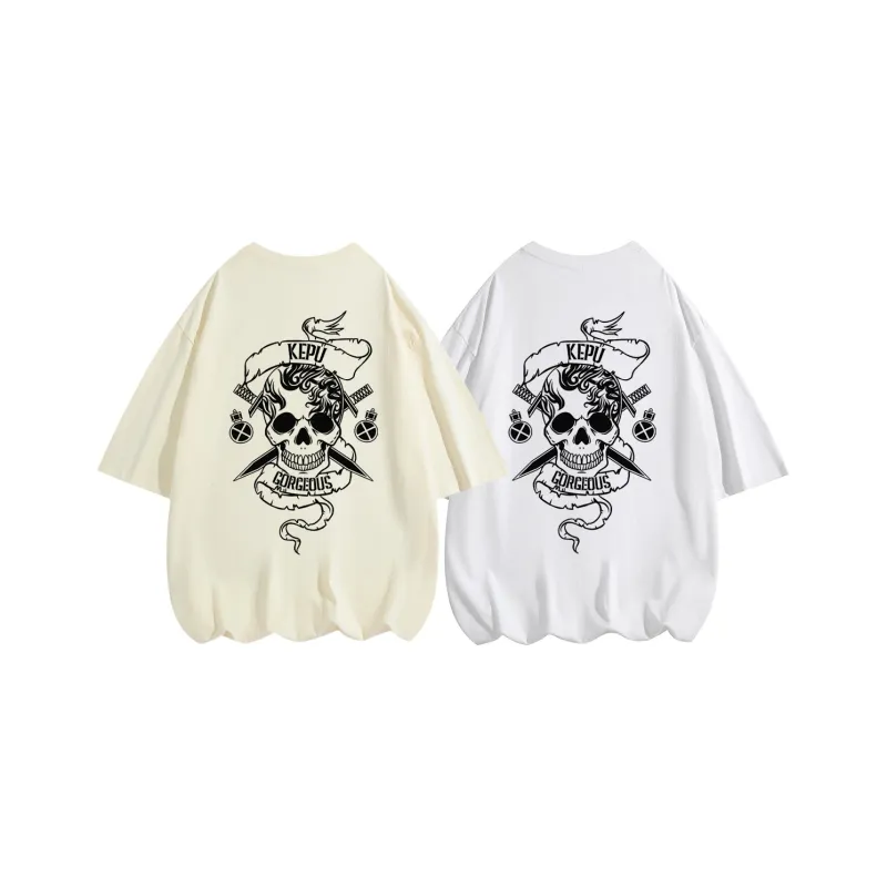 Kepu T Shirt Unisex 2 Pack 2 Pack White+White-19