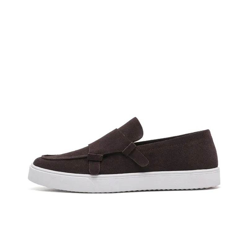 JASONSTAR Loafers Men Dark Brown/Camel-0