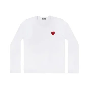 CDG Play T Shirts Unisex White