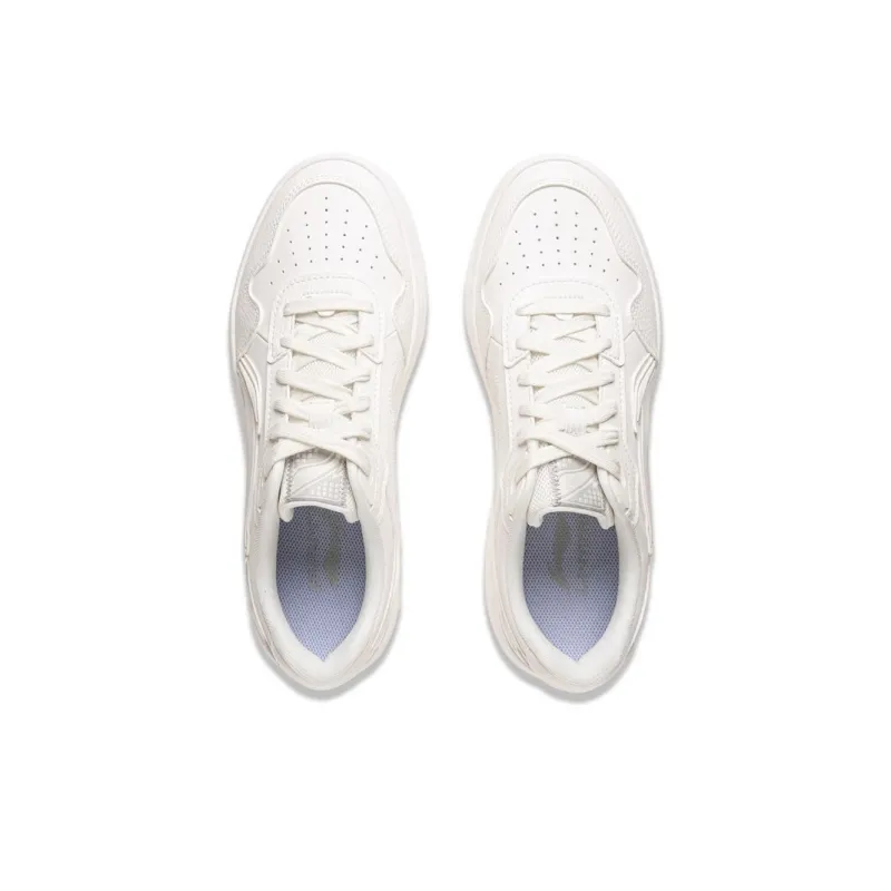 LiNing Acer Truncatum Coverage Slip Resistant And Abrasion Resistant Low Top Skateboard Shoes Women's Mist White-3