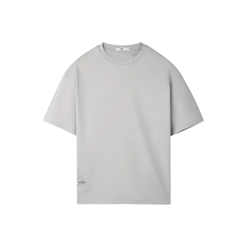 HLA T Shirt Men's Light Gray Splicing X3