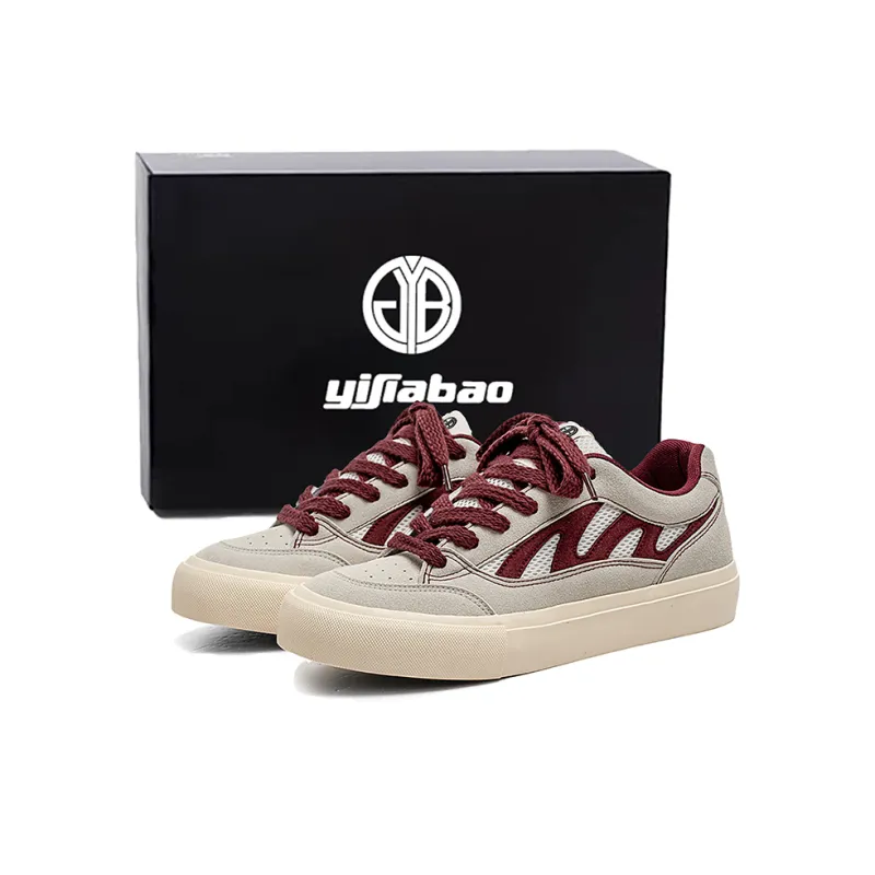 Yi Jiabao Slip Resistant Impact Resistance Wear Resistant Low Top Skateboard Shoes Men's-5