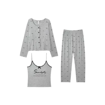 Sleeping Beauty Pajama Set Women's Light Gray