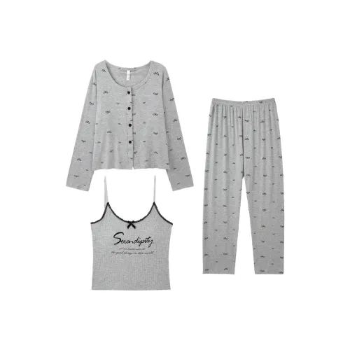 Sleeping Beauty Pajama Set Women's Light Gray