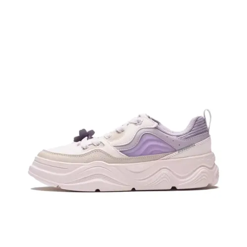 361° Abrasion Resistant Slip Resistant Low Top Skateboard Shoes Women's White Purple