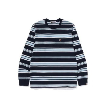 A BATHING APE One Point Stripe L/S Tee