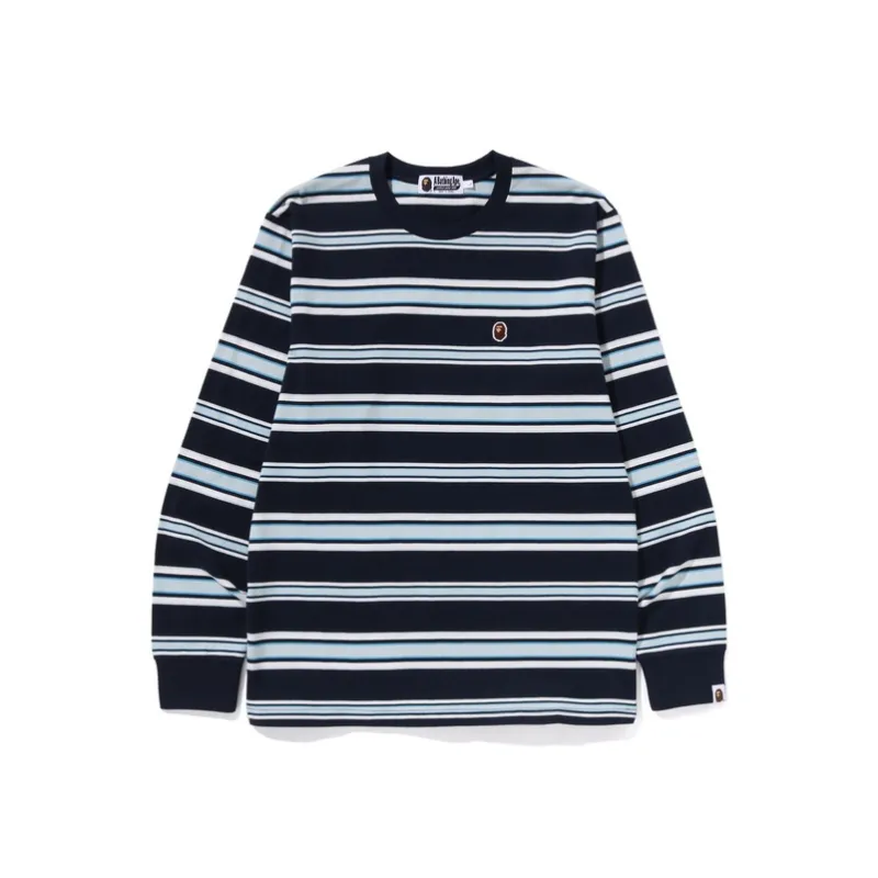 A BATHING APE One Point Stripe L/S Tee-0