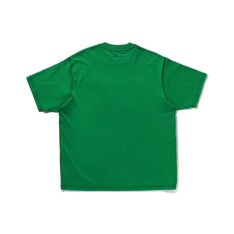 A BATHING APE Logo embroidered T shirt-3