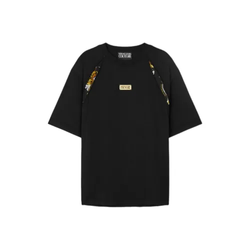 VERSACE JEANS COUTURE T Shirt Men's Black+Print