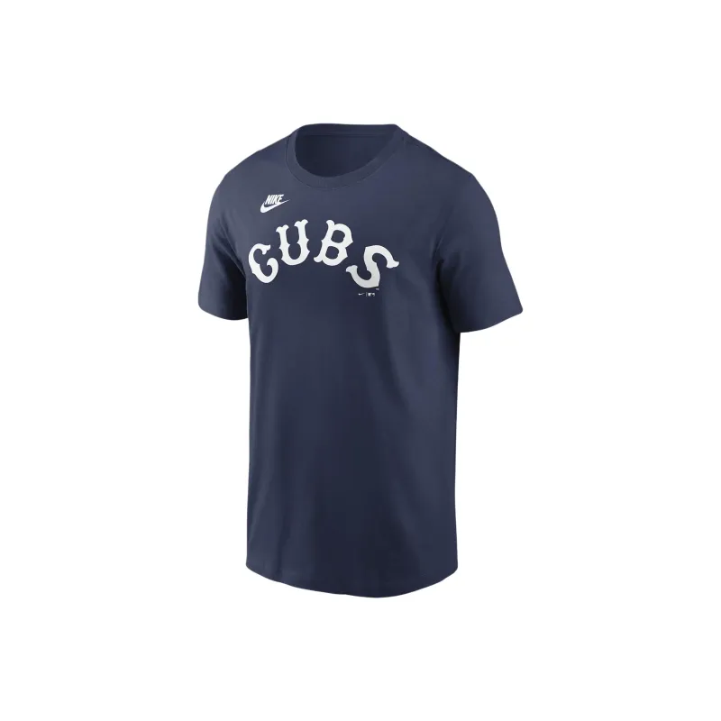 Nike T-Shirt Chicago Cubs Men's Marine Blue-0