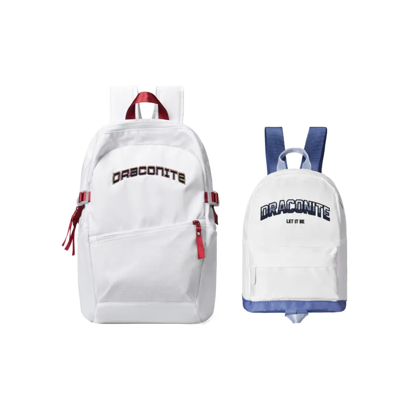 DRACONITE Polyester Student Backpack Regular Unisex White-65