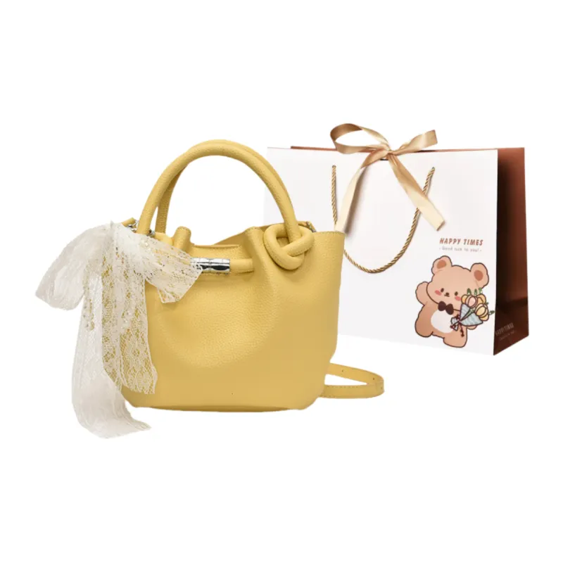 ERANGBEAR PU Bucket Shoulder Bag Crossbody Bag Handbag Women's Multicolor-6
