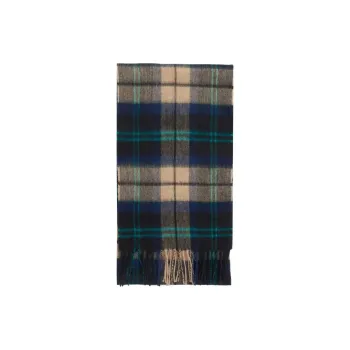 BARBOUR Wool Knit Scarves Unisex Multicolor