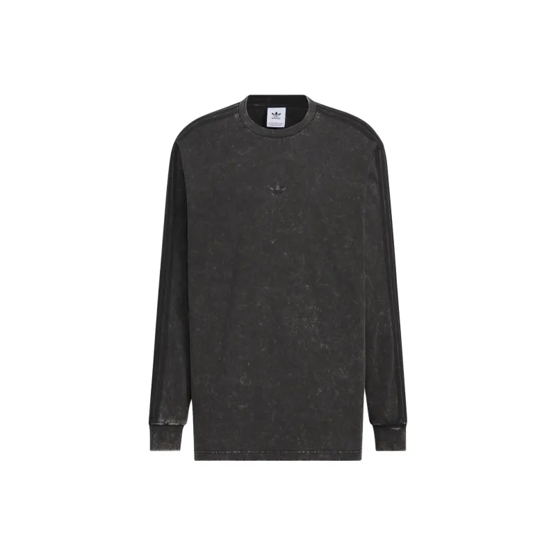 Adidas Originals WASHEDLONG SLEEVE TOP T Shirt Men's Black-0