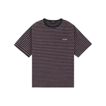 WE11DONE Logo Striped T shirt