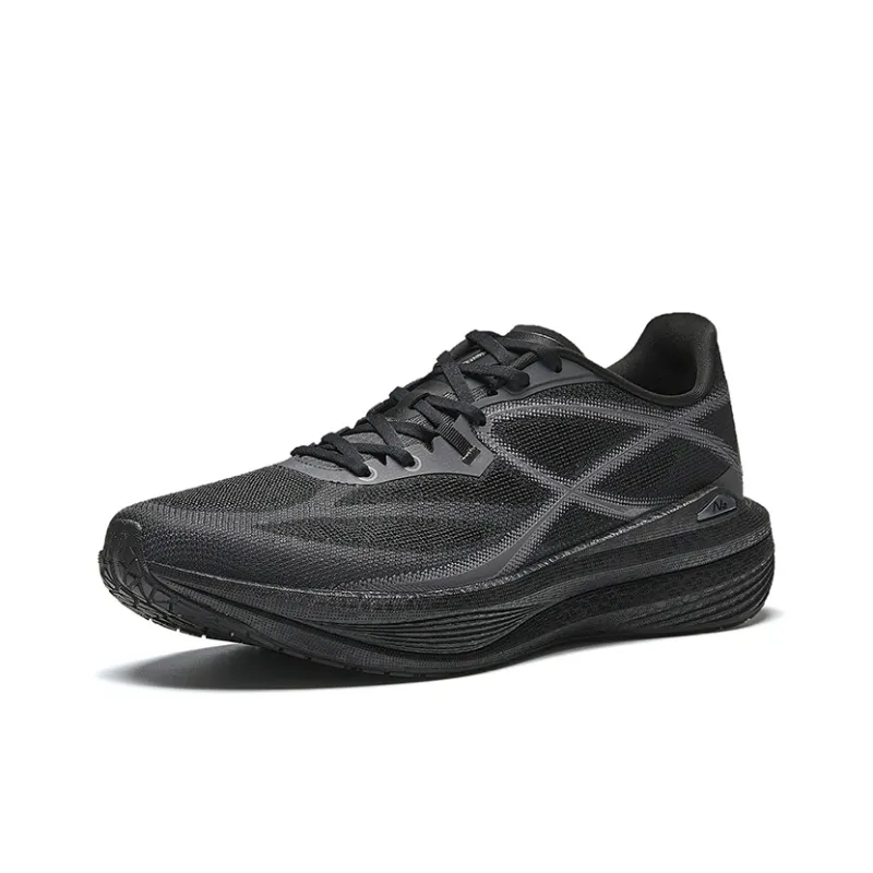 Anta Light Breeze Anti Slip And Wear Resistant Coverage Low Top Casual Running Shoes Men's Black Castle Gray-1