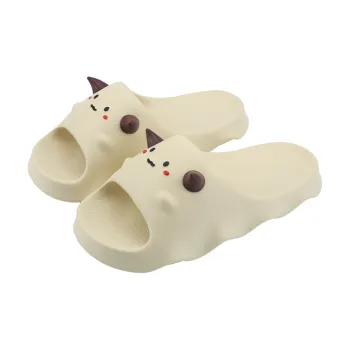 Warm Edge Cartoon Slippers For Women's & Men, Summer Home Indoor Soft Sole Couple Slippers