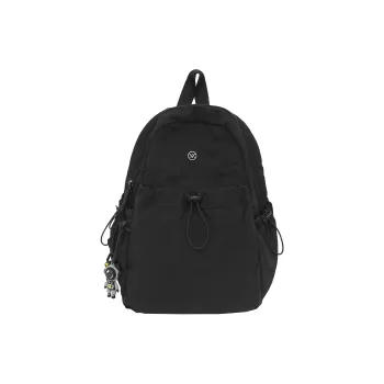 Deli Bear Nylon Backpack Regular Unisex Black \ White \ Egg Yolk Flowing Sand \ Vanilla Cream \ Orange