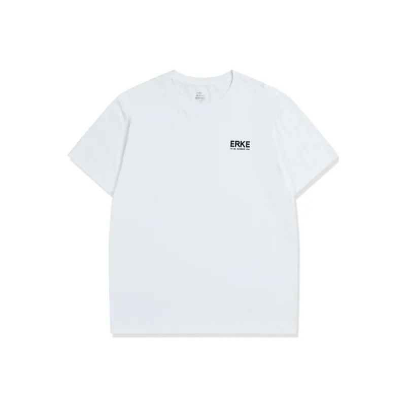 Erke Comprehensive Training Collection Sports Lifestyle Collection T-Shirt Men's True White-0