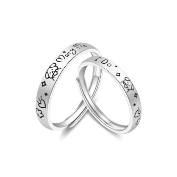 Lao Feng Xiang S925 Silver Rings Unisex
