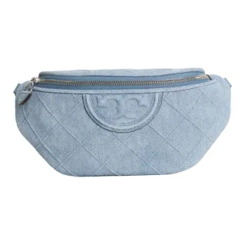 TORY BURCH Fleming Suede Fanny Pack Mini Women's Light Blue
