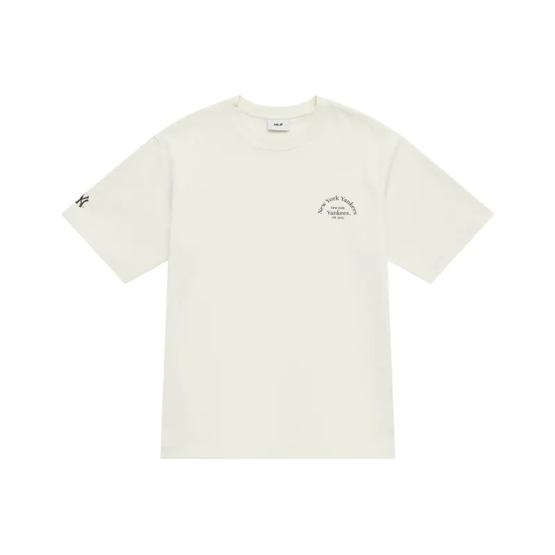 MLB New York Yankees Basic Collection T Shirt Unisex Cream-0