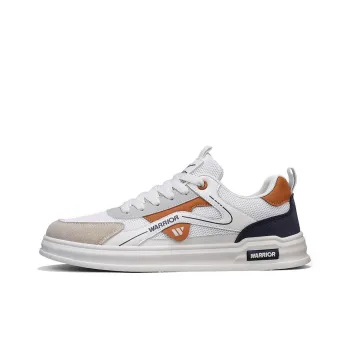 Warrior Coverage Slip Resistant And Abrasion Resistant Low Top Skateboard Shoes Men's Beige Gray Orange Dark Blue