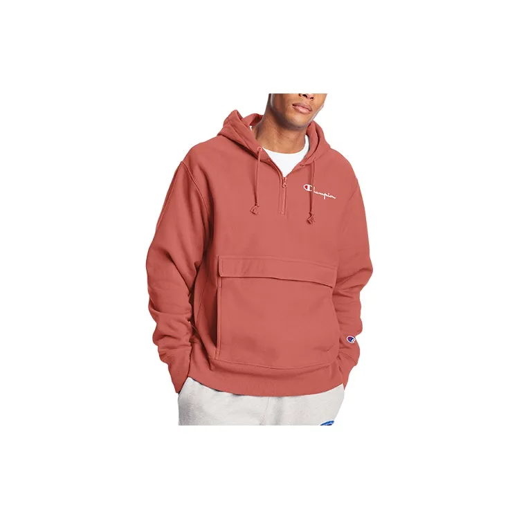 Champion Hooded Regular Sweatshirt Men's Pink-0