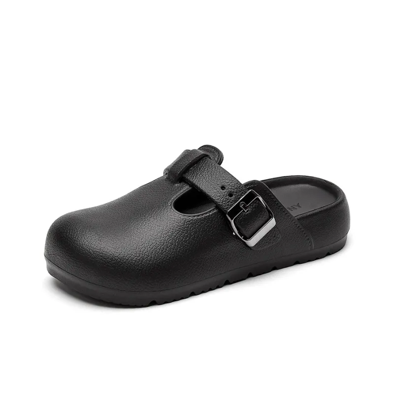 JOSINY Cut Out Odor Resistant Abrasion Resistant Slip Resistant Antibacterial Wrap toe Slippers Women's-1