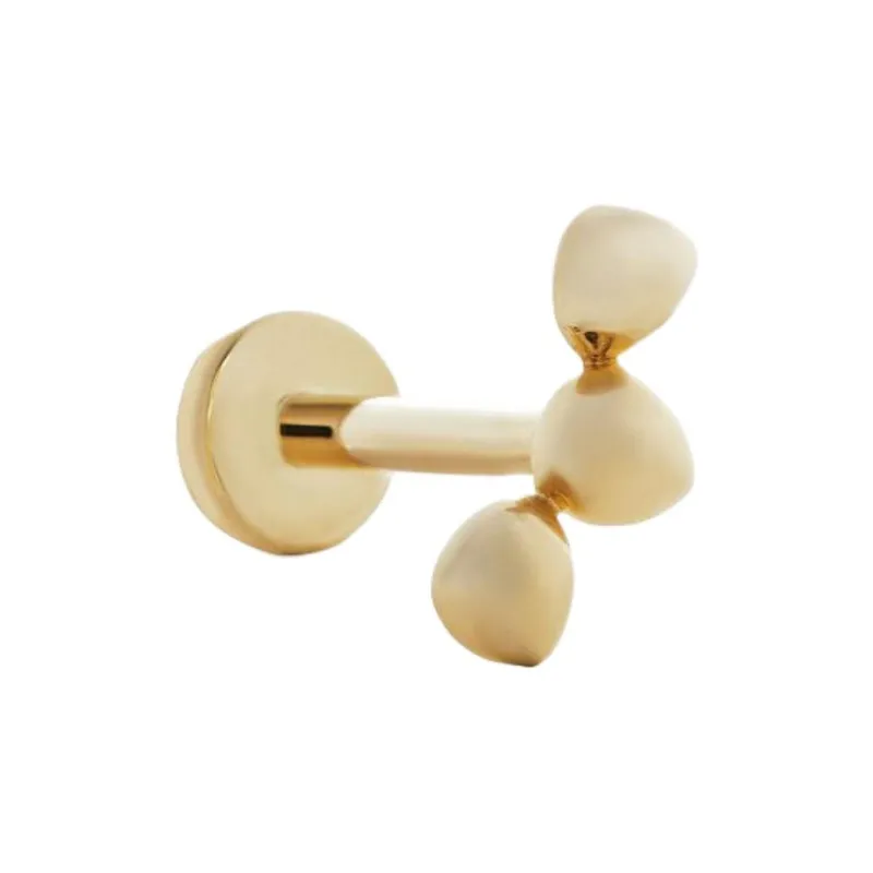 Monica Vinader 14kt Yellow Gold Nura Mini Pebble Cluster Earring-1