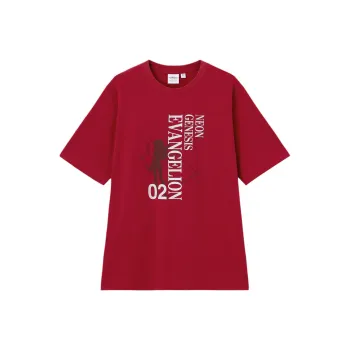 GU x XINSHIJIFUYINZHANSHI,LIANMINGKUAN EVA Collaboration SS25 T Shirt Men's Red