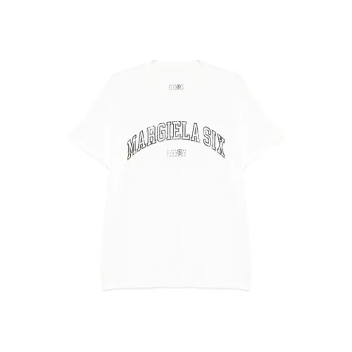 MM6 Maison Margiela Logo Printed Crewneck T Shirt