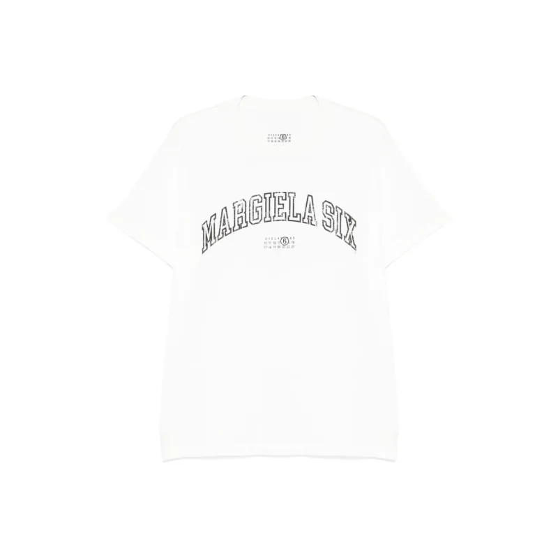 MM6 Maison Margiela Logo Printed Crewneck T Shirt-0