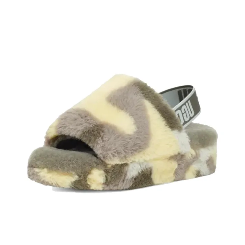 UGG Fluff Yeah Slide Camopop Moss Green Women's-2
