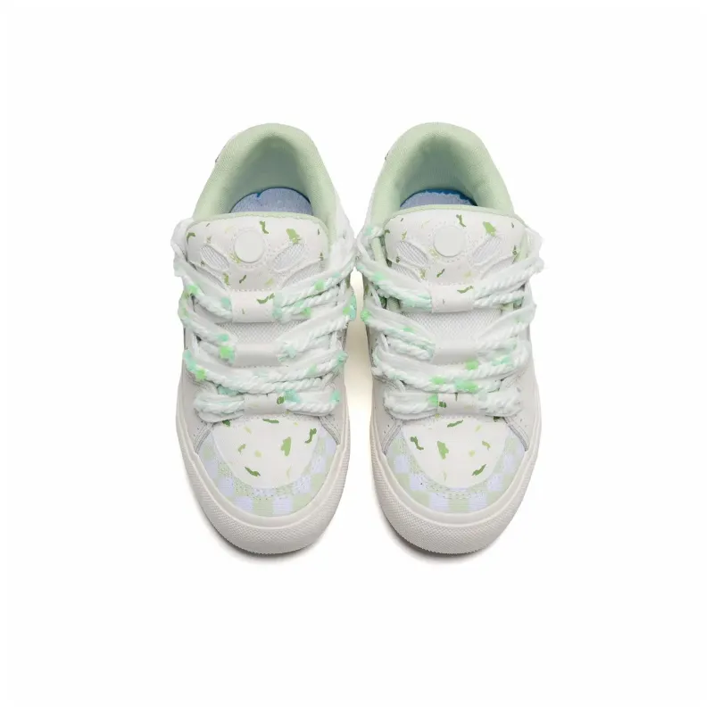 ALI THE FOX Balance Abrasion Resistant Lightweight Slip Resistant Low Top Skateboard Shoes Women's-23
