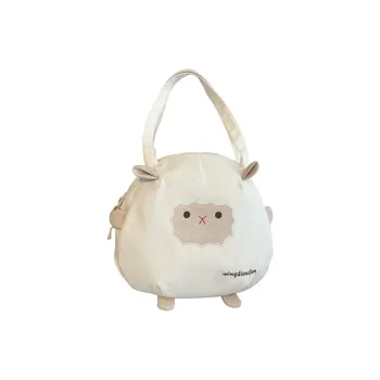 Land Gulls Nylon Handbag Women's White/Apricot/Black