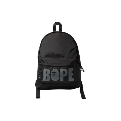 A BATHING APE Cotton Backpack Kids' Black & Gray