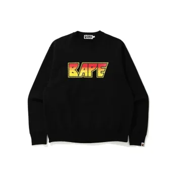 A BATHING APE Crystal Stone Relaxed Crewneck