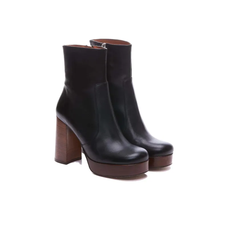 ANGEL ALARCON Ankle Boots Women's Black Brown-1