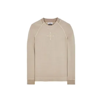 STONE ISLAND Logo embroidered Cotton Sweatshirt