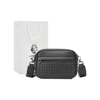 Old Man's Head Synthetic Leather Crossbody Bag Regular Men's Black