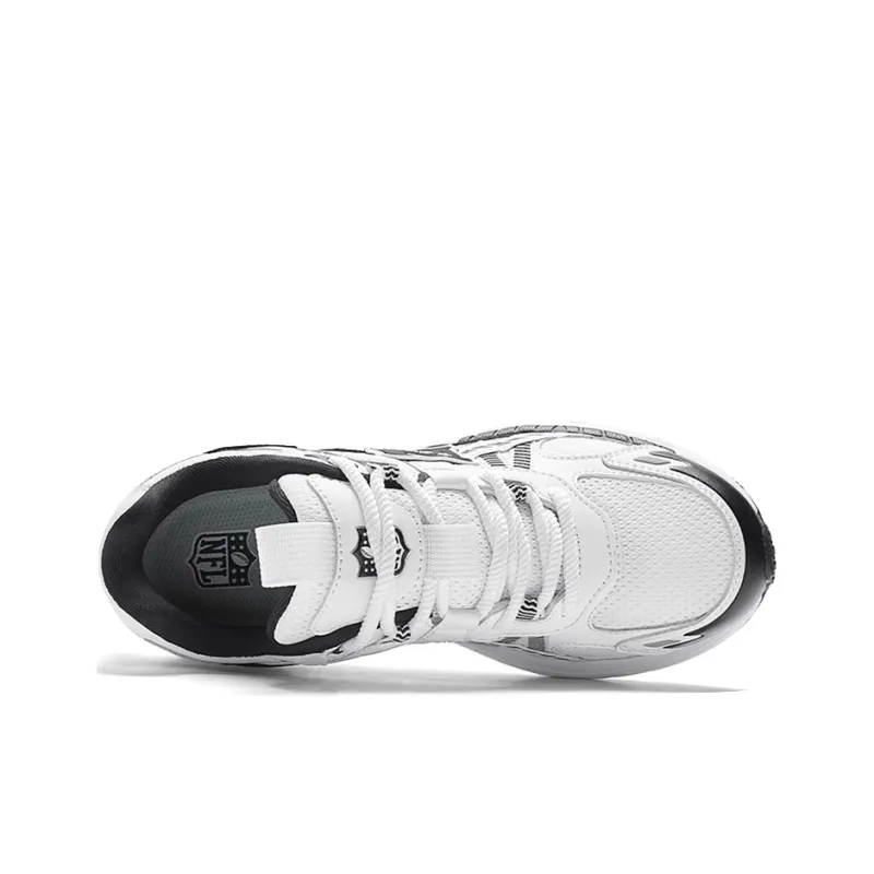 NFL Runner Low Top Casual City Commute Running Shoes Unisex White Black-3