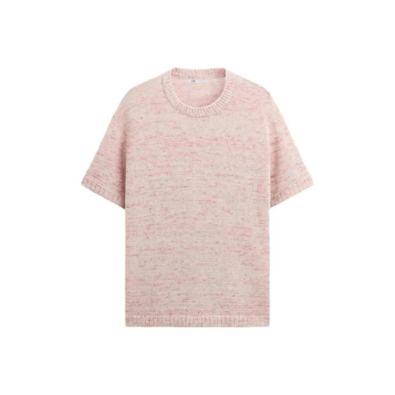 ZARA T Shirts Men Pink-0