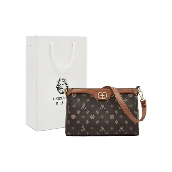 Old Man's Head Synthetic Leather Fashion Crossbody Bag Shoulder Bag Regular Women's Coffee