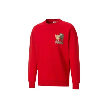 Puma X Michael Lau Graphic Crew Sweater Red
